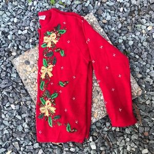 Vintage Victoria Jones Christmas Cardigan